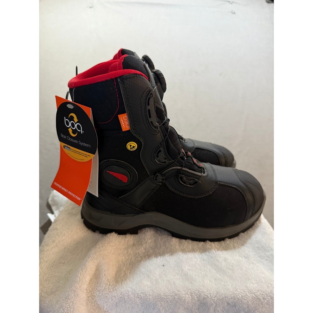 MISMATCHED Red Wing Shoes Mens Black Boa Work Boots Left 10 Right 11 READ‎ NWT